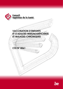 Conseil Supérieur de la Santé vaccination d`enfants et d`adultes