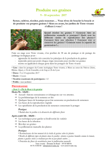 Produire ses graines