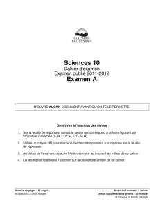 Examen publié A 2011-2012 - Sciences 10
