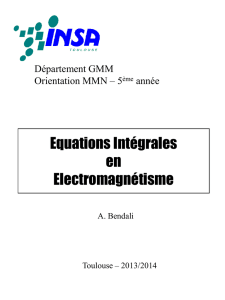 Méthodes numériques pour l`électromagnétisme.