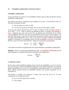 9A Probabilités conditionnelles et théorème de Bayes Probabilités