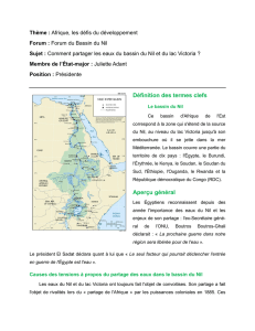 Partage des eaux du Nil - Objectif MFNU au LFHED