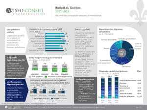 Budget du Québec 2017-2018 - Résumé des principales mesures et