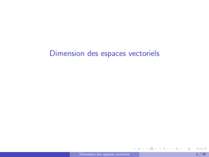 Dimension des espaces vectoriels