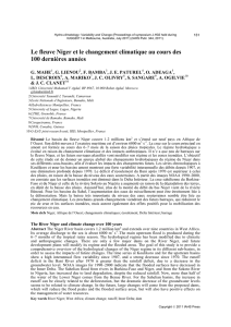 Le fleuve Niger et le changement climatique au cours des 100