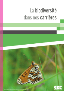 La biodiversité dans nos carrières