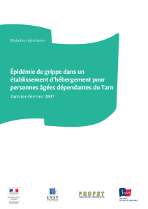 Épidémie de grippe dans un établissement d`hébergement pour