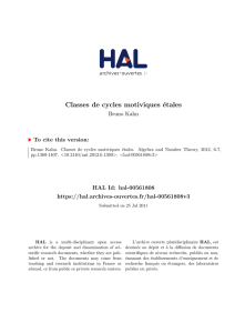 Classes de cycles motiviques étales - HAL