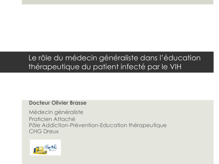 Prise En Charge Du Patient Par Le Médecin Généraliste