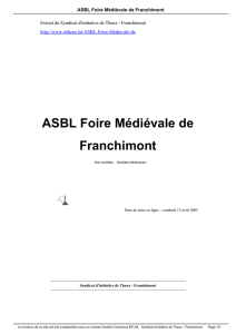 ASBL Foire Médiévale de Franchimont