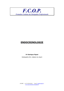 Endocrinologie - Formation Continue des Ostéopathes Professionnels