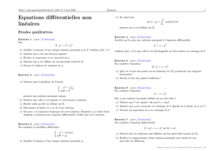 Equations différentielles non linéaires