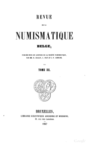 Revue de la numismatique belge [afterw.] Revue belge de