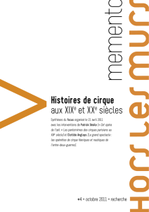 Histoires de cirque aux XIXe et XXe siècles