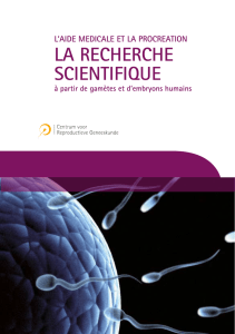 la recherche scientifique - UZ Brussel Fertiliteitskliniek CRG