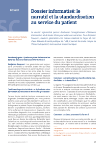 le narratif et la standardisation au service du patient
