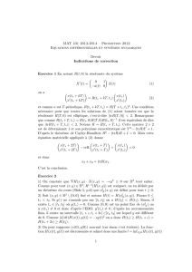 MAT 431 2013-2014 – Promotion 2012 Equations différentielles et