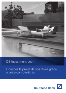 DB Investment Loan Financez le projet de vos rêves grâce à votre