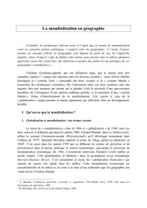 MONDIALISATION Mise au point scientifique JP Contesse