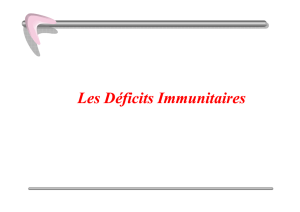 Les Déficits Immunitaires