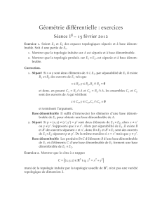 Géométrie différentielle : exercices
