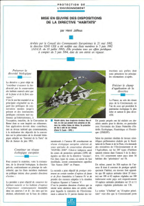 Mise en oeuvre de la directive Habitats / Insectes n° 89