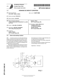Sonde vélocimétrique optique - European Patent Office