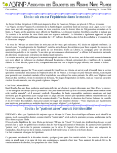 Ebola : où en est l`épidémie dans le monde ? Ebola : le "patient zéro