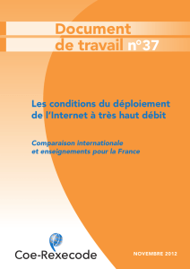 Les conditions du déploiement de l`Internet à très haut débit