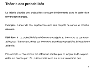 Théorie des probabilités