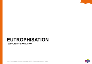 support animation eutrophisation