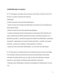 Antibiothérapie en urgence