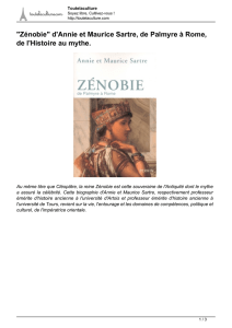 "Zénobie" d`Annie et Maurice Sartre, de Palmyre à Rome, de l