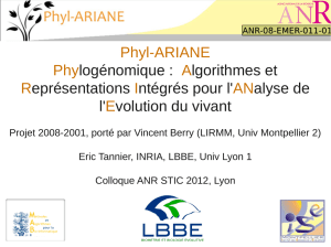 Phyl-ARIANE Phylogénomique : Algorithmes et