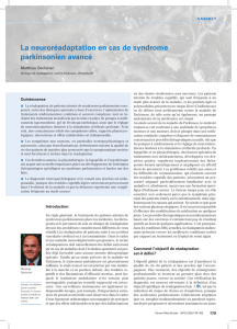 La neuroréadaptation en cas de syndrome parkinsonien avancé