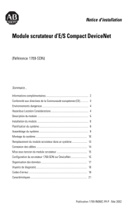 Module scrutateur d`E/S Compact DeviceNet