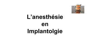 Anesthésie locale