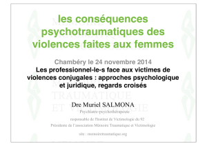 Les conséquences psychotraumatiques des violences faites aux