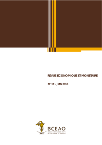 Revue économique et monétaire, n° 19, juin 2016 (PDF