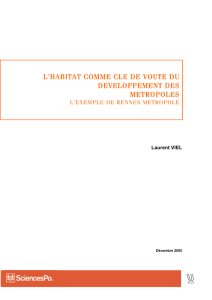 l`habitat comme cle de voute du developpement des metropoles
