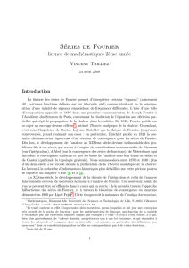 Cours sur les Séries de Fourier 2008