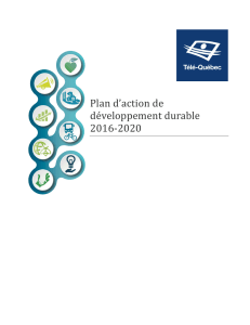Plan d`action de développement durable 2016-2020 - Télé