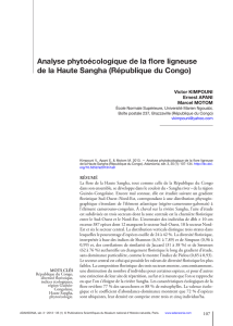 Analyse phytoécologique de la flore ligneuse de la Haute Sangha