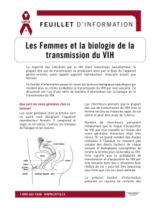 Les Femmes et la biologie de la transmission du VIH