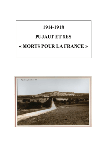 1914-1918 PUJAUT ET SES « MORTS POUR LA FRANCE »