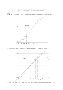 TS1 - Correction du devoir de Mathématiques n˚2 III 1) • Lorsque 0