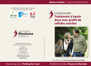Comprendre Traitement à haute dose avec greffe de cellules souches