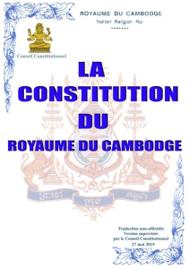 Constitution du Royaume du Cambodge