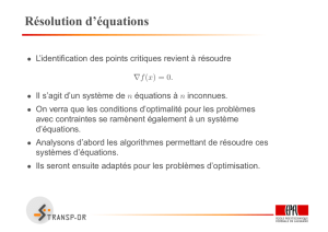 Résolution d`équations - Transp-Or
