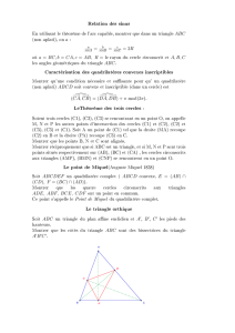 Relation des sinus Caractérisation des quadrilatères convexes